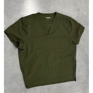 Mandala Scrub Top 2XL Olive Green Stretch EcoFlex V-Neck Medical Nursing Uniform